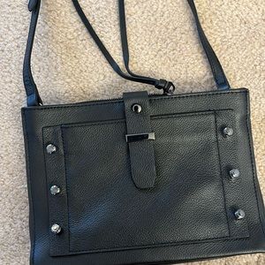 New without tag, black leather Crossbody purse by botkier
